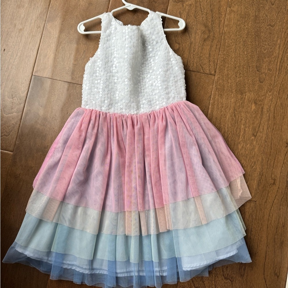 Lavender brand Sequin Top Dress with Layered Tulle Skirt - Picture 2 of 4
